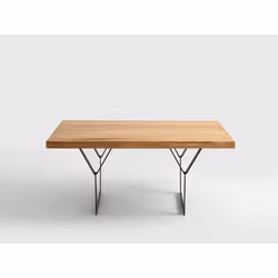 Stół kawowy LONGO SOLID WOOD 100x60 - naturalny/czarny