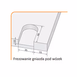 Rączka CLASSIC PLUS 18/M do drzwi przesuwnych - biały połysk / dł. 270 cm