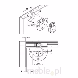 Szyna Jezdna Górna System  FINGER FIX  INFRONT Srebrna 200CM