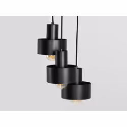 Lampa wisząca FAY 3 KOŁO - czarny