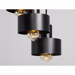 Lampa wisząca FAY 3 KOŁO - czarny
