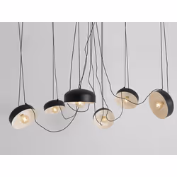 Lampa wisząca POPO FLAT L 6 - czarny