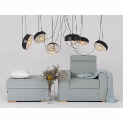 Lampa wisząca POPO FLAT L 6 - czarny