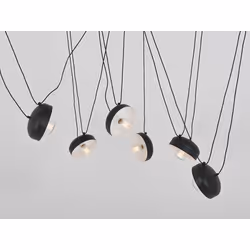 Lampa wisząca POPO FLAT 6 - czarny