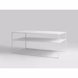 Stół kawowy TENSIO 2 FLOOR METAL 100x60 - biały