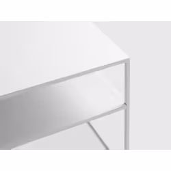 Stół kawowy TENSIO 2 FLOOR METAL 100x60 - biały
