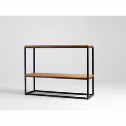 Konsola JULITA SOLID WOOD 75-2F - naturalny/czarny
