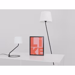 Lampa podłogowa SHADE FLOOR - klosz biały/czarny