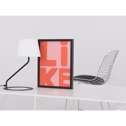 Lampa stołowa SHADE TABLE - klosz biały/czarny