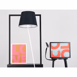 Lampa podłogowa SHADE FLOOR - klosz czarny/biały