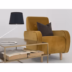 Lampa stołowa SHADE TABLE - klosz czarny/biały