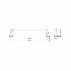 Uchwyt BELLA 0447/160 czarny mat Viefe
