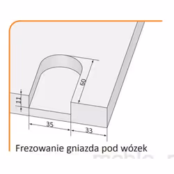 Rączka CLASSIC PLUS 18/M do drzwi przesuwnych - czarny mat / dł. 270 cm