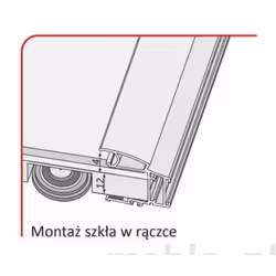 Rączka WESTA BIS 16-18/P do drzwi przesuwnych - czarny mat / dł. 270 cm