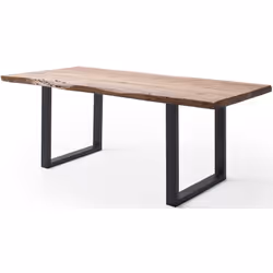 Stół drewniany CALABRIA z blatem 5.5 cm - natur