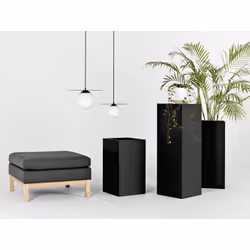 Donica PALMUS 100x35x35 - czarny