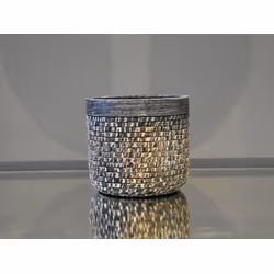 Doniczka strukturalna 171004/1 Ø12x11 cm - brązowy