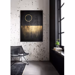 Obraz z kołem TOIR22817 102x142 cm - czarno-złoty