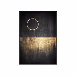 Obraz z kołem TOIR22817 102x142 cm - czarno-złoty