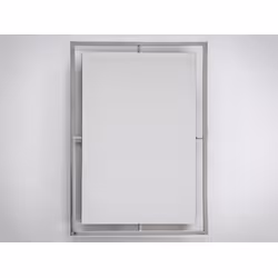 Lustro w stalowej oprawie LW6853 100x120 cm - srebrny