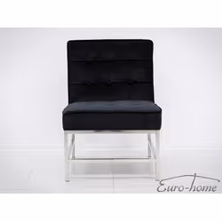 Fotel FC41 75x68x95 cm - srebrno-czarny