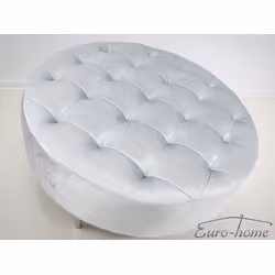 Pufa welurowa okrągła POUF003 - srebrny