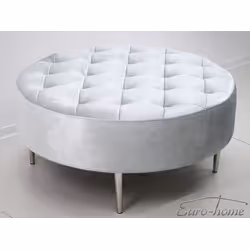 Pufa welurowa okrągła POUF003 - srebrny