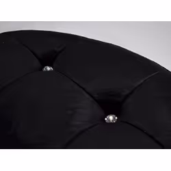 Pufa okrągła welurowa POUF004 - czarny