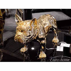 Figura psa BULDOG FRANCUSKI A216 - złoty