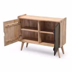 Komoda drewniana w stylu skandynawskim OSLO - czarny