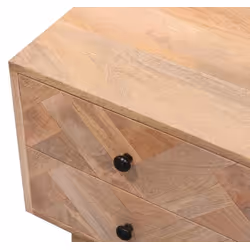 Szafka nocna 2 szuflady PARQUET - drewno mango