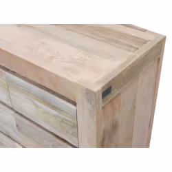 Komoda drewniana MILANO 6 szuflad - mango naturalne