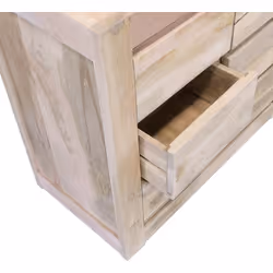 Komoda drewniana MILANO 6 szuflad - mango naturalne