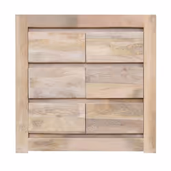 Komoda drewniana MILANO 6 szuflad - mango naturalne