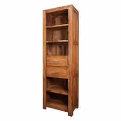 Regał drewniany z dwiema szufladami MODENA - palisander teak
