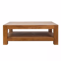 Stolik kawowy z półką drewniany VERONA 120x70 - palisander teak