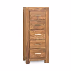 Komoda drewniana wysoka MODENA 5 szuflad - palisander miodowy