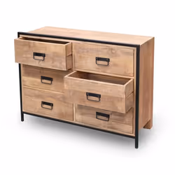 Komoda SOHO 6 szuflad - drewno mango