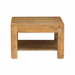 Stolik kawowy drewniany z półką BARI mały - palisander teak