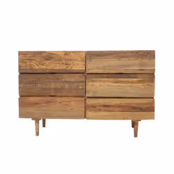 Komoda drewniana CENTURY RUSTIC 6 szuflad - stare drewno