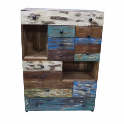 Komoda z drewna z odzysku RUSTIC VINTAGE 11 szuflad