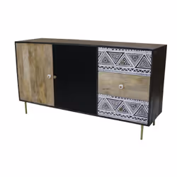 Komoda drewniana BOHO - mango naturalne