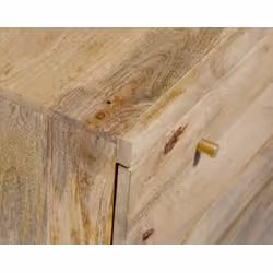 Komoda drewniana z trzema szufladami RING - mango naturalne