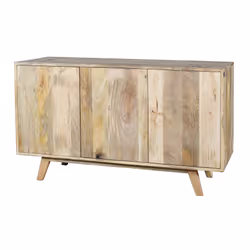 Komoda drewniana 3-drzwiowa STOCKHOLM - mango naturalne