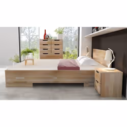 Łóżko drewniane bukowe SPECTRUM Maxi 90x200 - biały