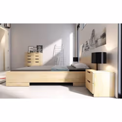 Łóżko drewniane sosnowe SPECTRUM Maxi&Long 120x220 - palisander