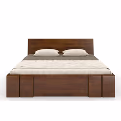 Łóżko drewniane sosnowe z szufladami VESTRE Maxi&DR 160x200 - orzech