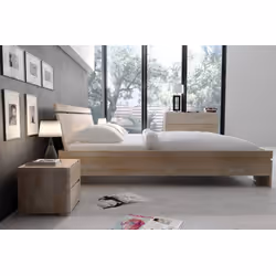 Łóżko drewniane bukowe ze skrzynią na pościel SPARTA Maxi&ST 120x200 - naturalny