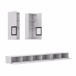Meblościanka BAROS 10 - biały połysk