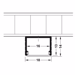 Profil nawierzchniowy LOOX 2191 - aluminium/biały / wys. 13 mm / dł. 250 cm